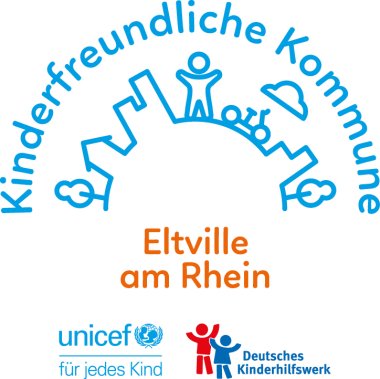 Siegel bzw. Logo: Kinderfreundliche Kommune Eltville am Rhein