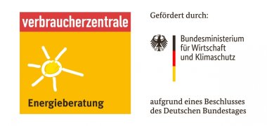 Logo Verbraucherzentralle Energieberatung und Bundesministerium für Wirtschaft und Klimaschutz