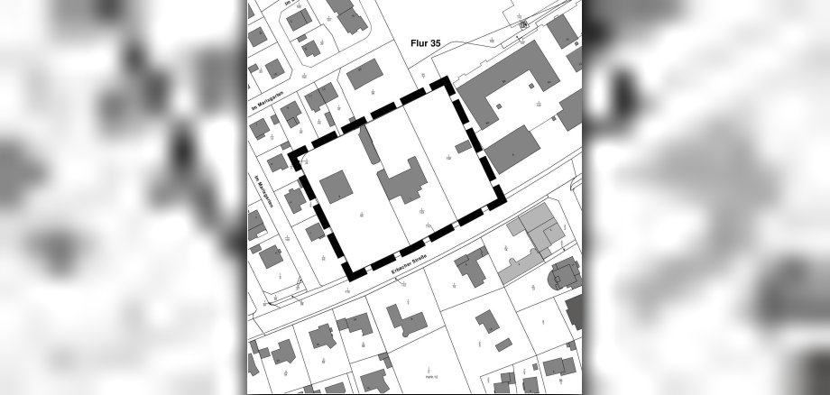 Übersichtplan: Geltungsbereich des Bebauungsplans Nr. 99 "Villa Elvers/Villa Marix", Eltville